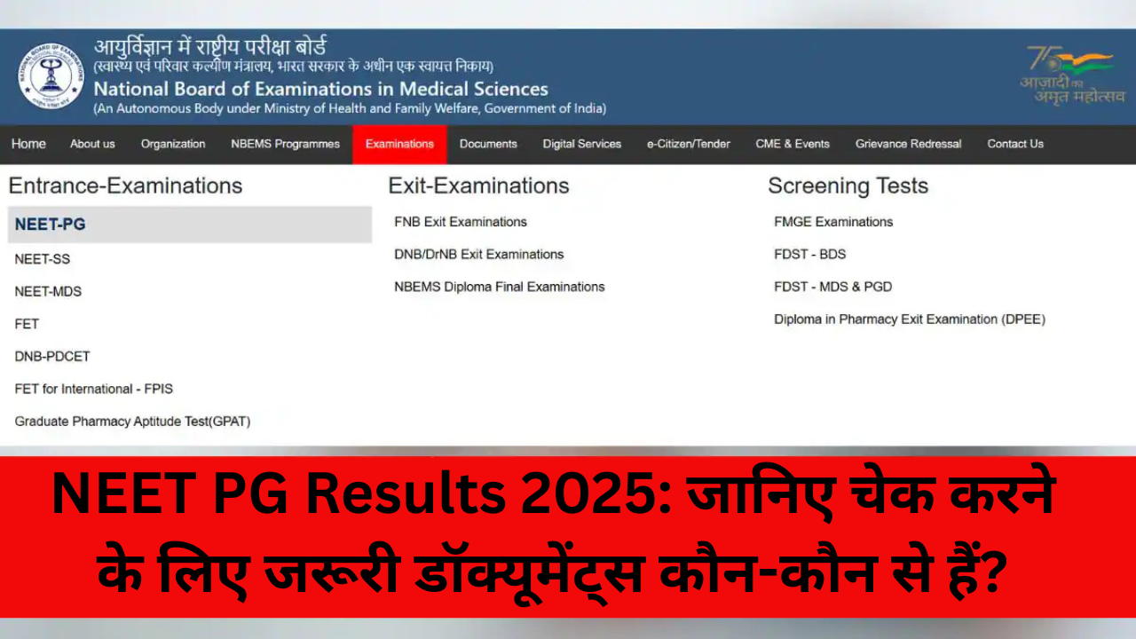 NEET PG Results 2025: जानिए चेक करने के लिए जरूरी डॉक्यूमेंट्स कौन-कौन से हैं?